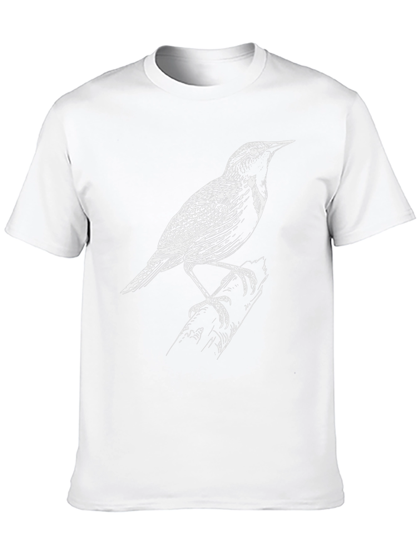 Bird Graphic Tee - Classic Black Cotton T-Shirt