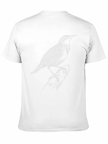 Bird Graphic Tee - Classic Black Cotton T-Shirt