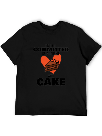 Committed to Cake Graphic Tee -  Novelty T-Shirt