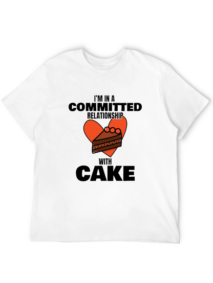 Committed to Cake Graphic Tee -  Novelty T-Shirt