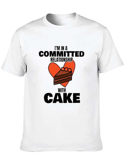 Committed to Cake Graphic Tee -  Novelty T-Shirt