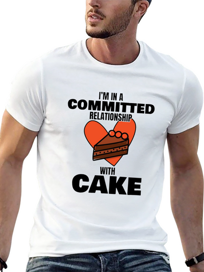 Committed to Cake Graphic Tee -  Novelty T-Shirt