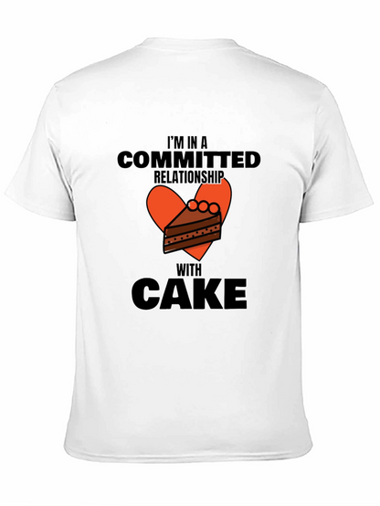 Committed to Cake Graphic Tee -  Novelty T-Shirt