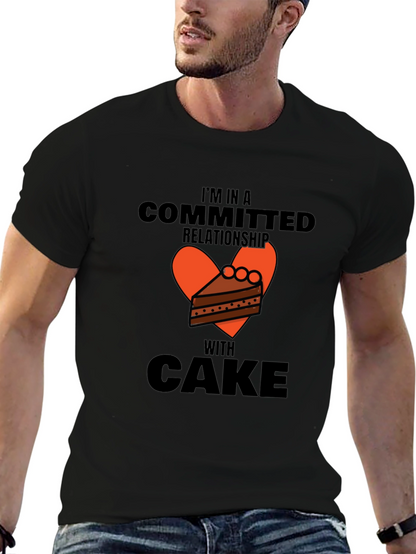 Committed to Cake Graphic Tee -  Novelty T-Shirt
