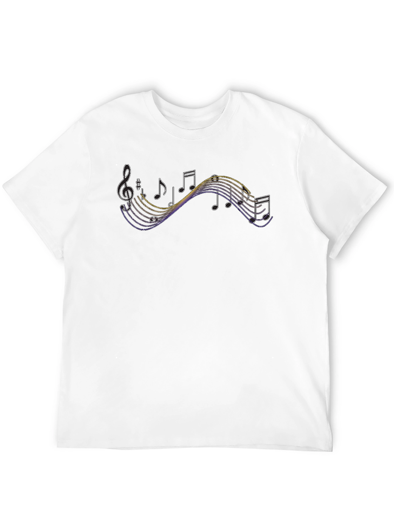 Music Note Graphic Black T-Shirt