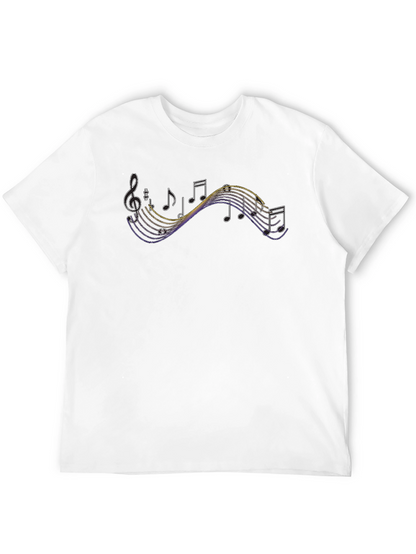 Music Note Graphic Black T-Shirt