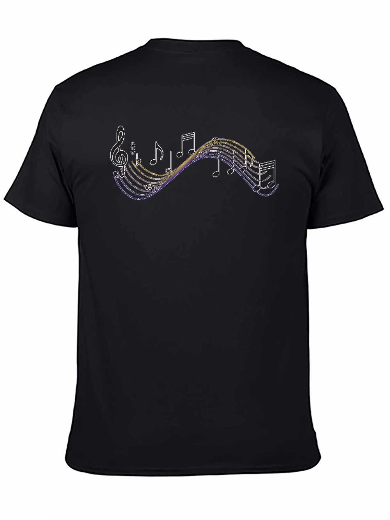 Music Note Graphic Black T-Shirt