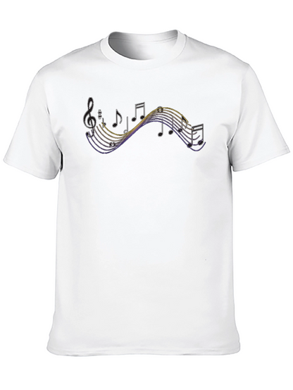Music Note Graphic Black T-Shirt