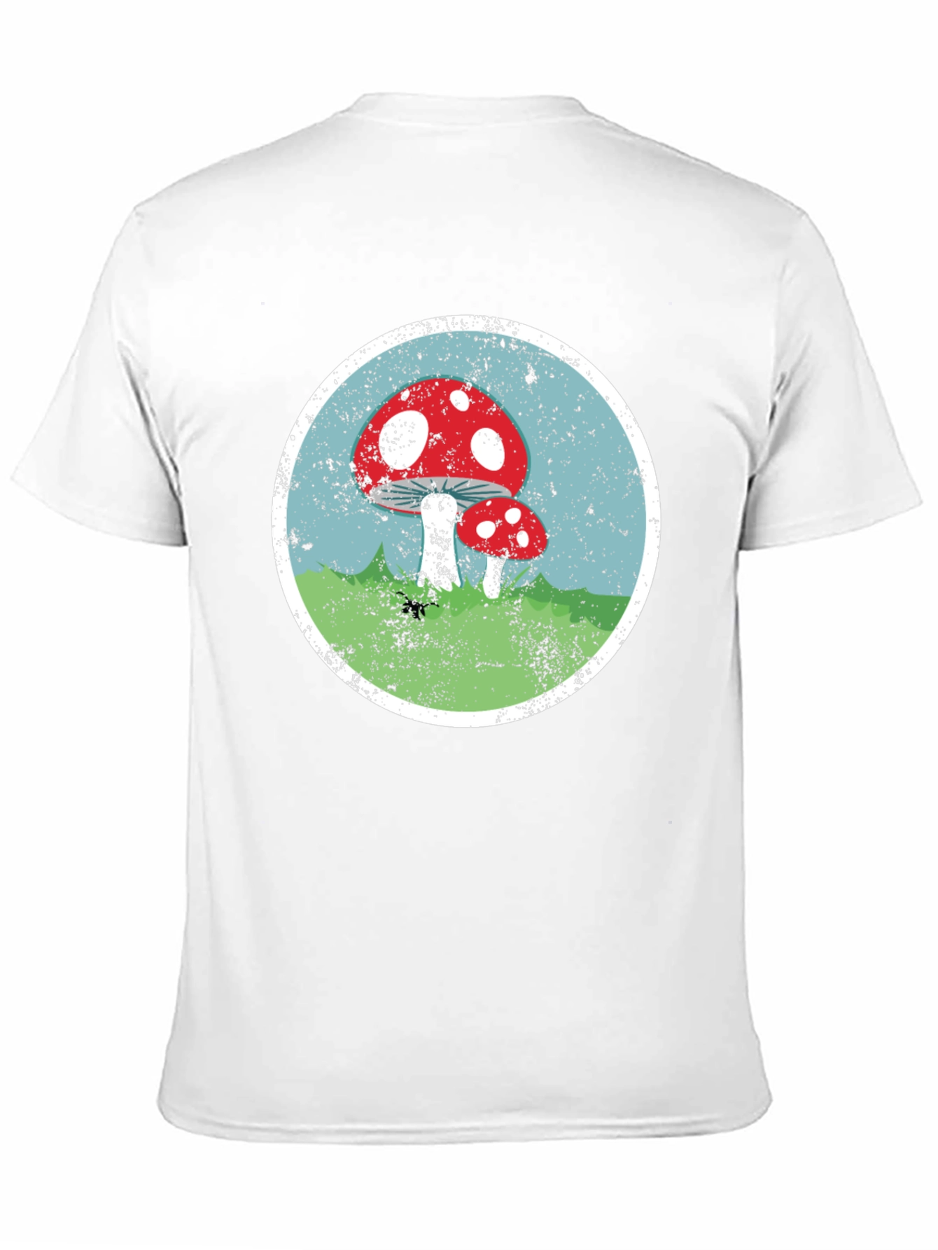 Mushroom Circle Graphic Tee - Black