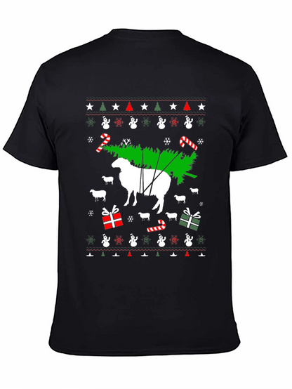 Festive Sheep Christmas Tree T-Shirt