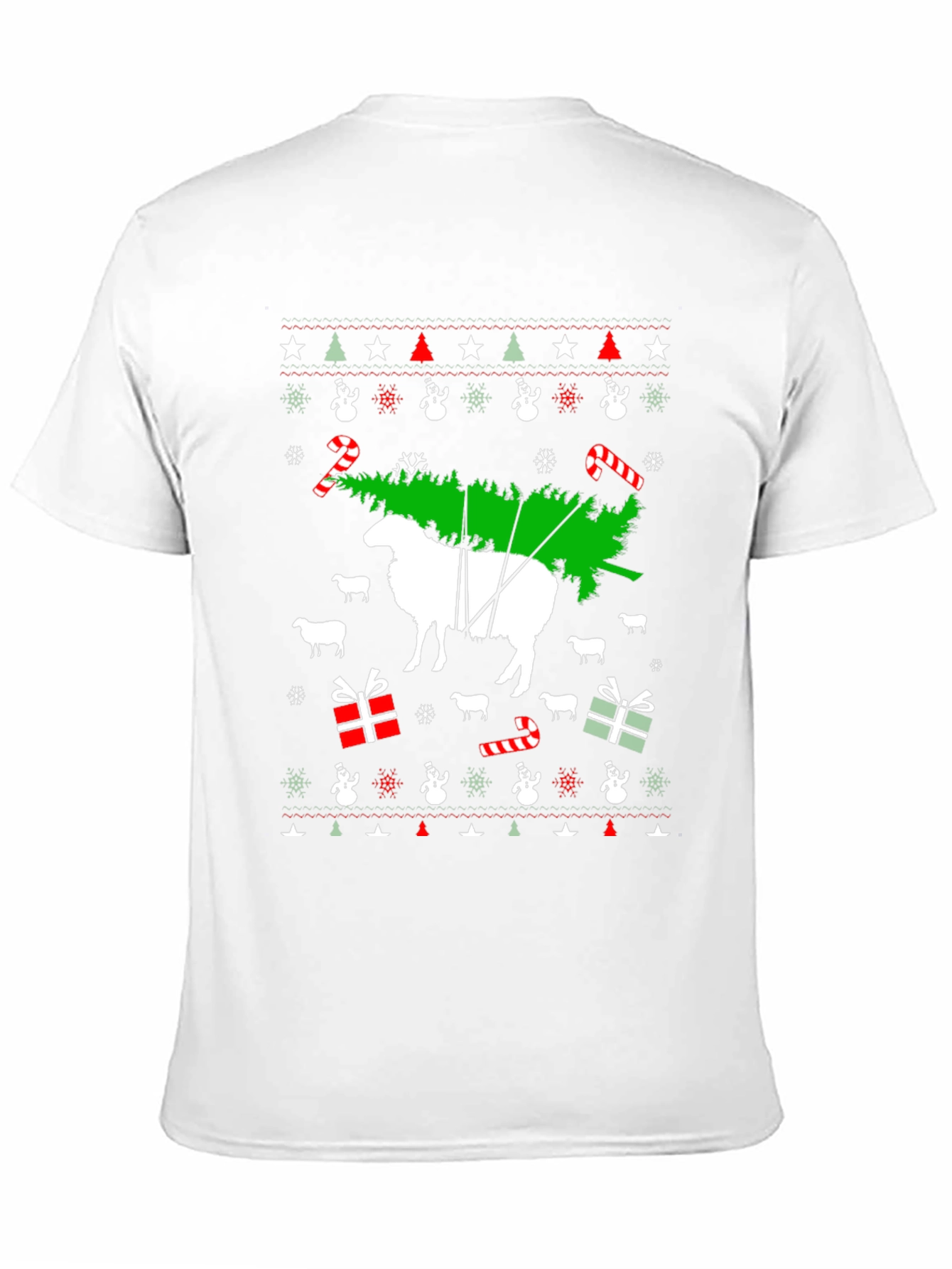 Festive Sheep Christmas Tree T-Shirt