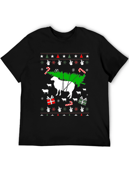 Festive Sheep Christmas Tree T-Shirt