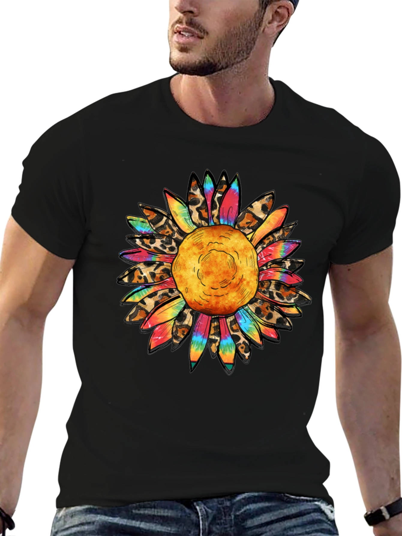 Sunflower Graphic Tee - Mens Black T-Shirt