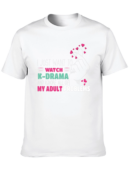 K-Drama Adult Problems T-Shirt - Funny Tee