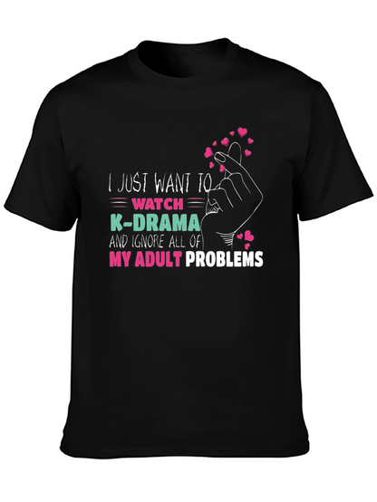 K-Drama Adult Problems T-Shirt - Funny Tee