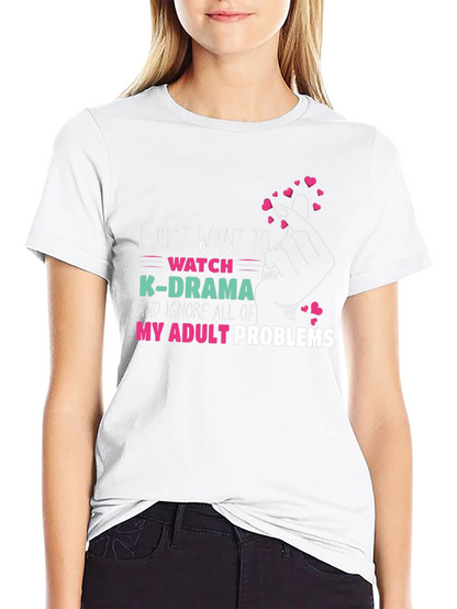 K-Drama Adult Problems T-Shirt - Funny Tee