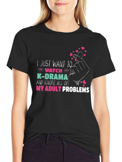 K-Drama Adult Problems T-Shirt - Funny Tee