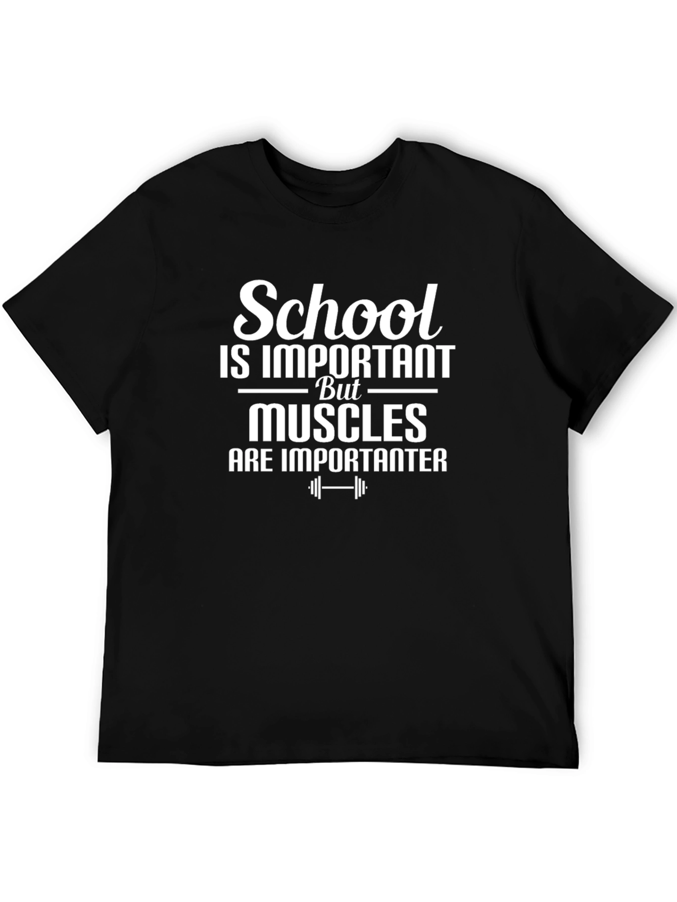 School vs. Muscles Graphic T-Shirt