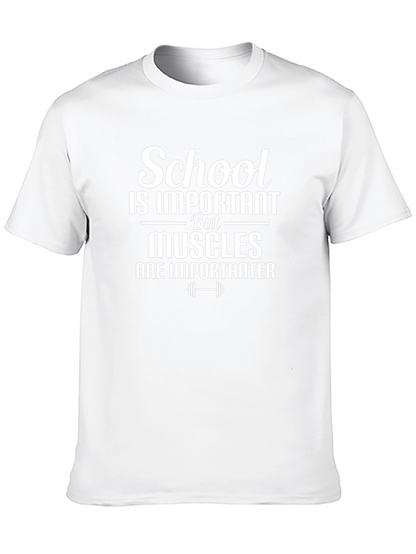 School vs. Muscles Graphic T-Shirt