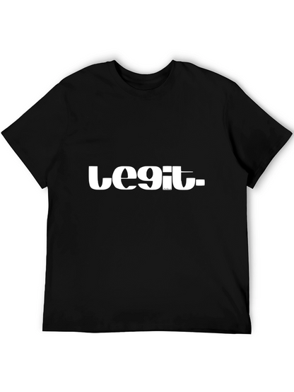 Legit Black Graphic Tee - Mens Style