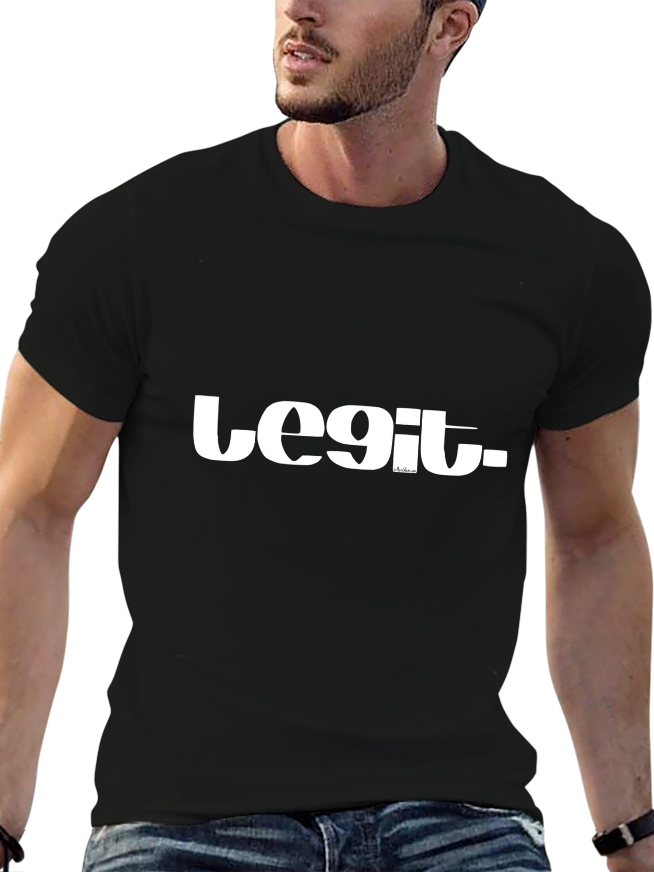 Legit Black Graphic Tee - Mens Style