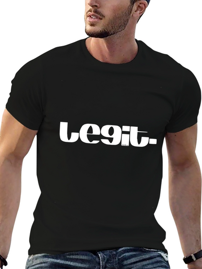 Legit Black Graphic Tee - Mens Style