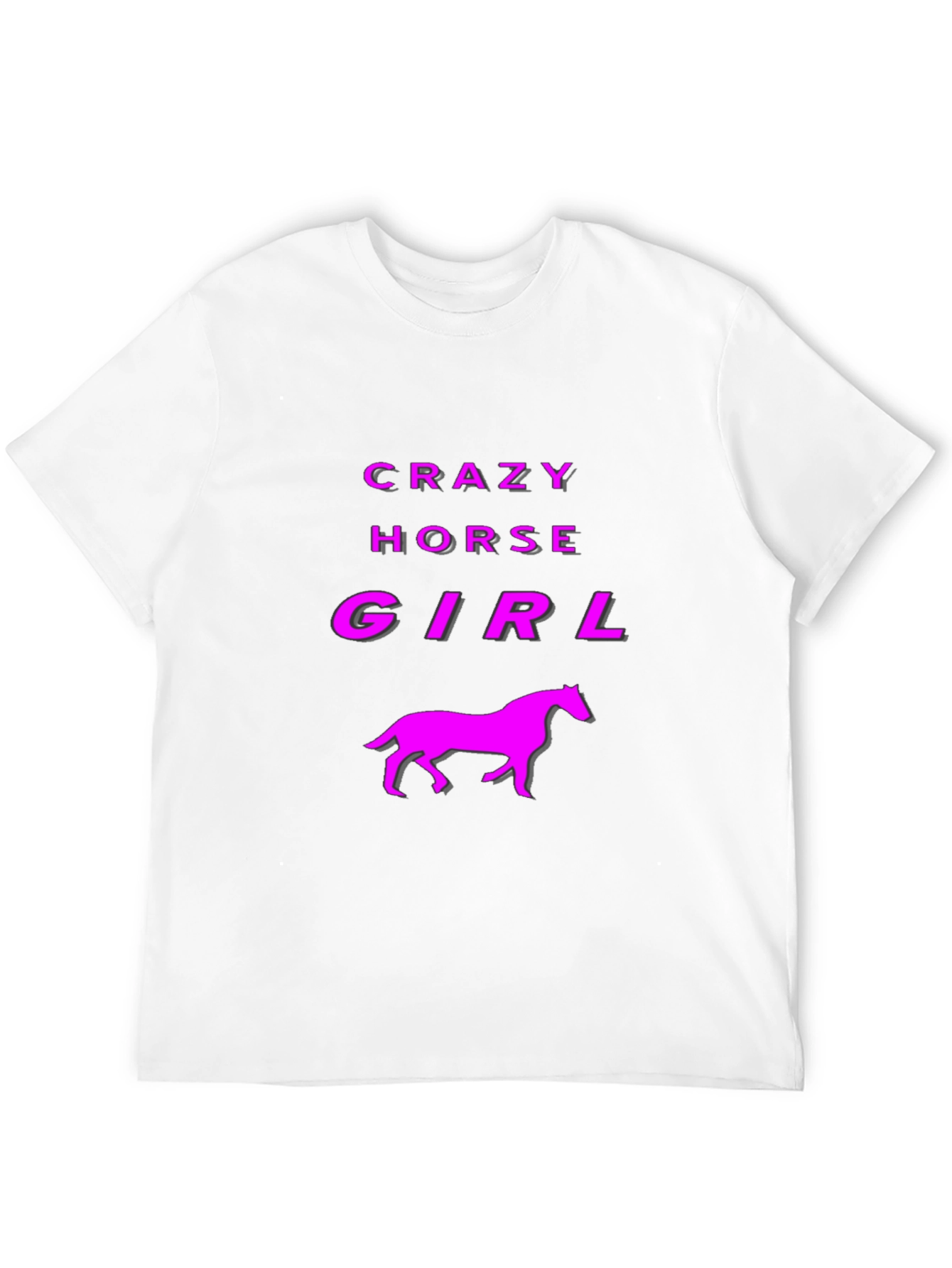 Crazy Horse Girl Graphic Tee - Black
