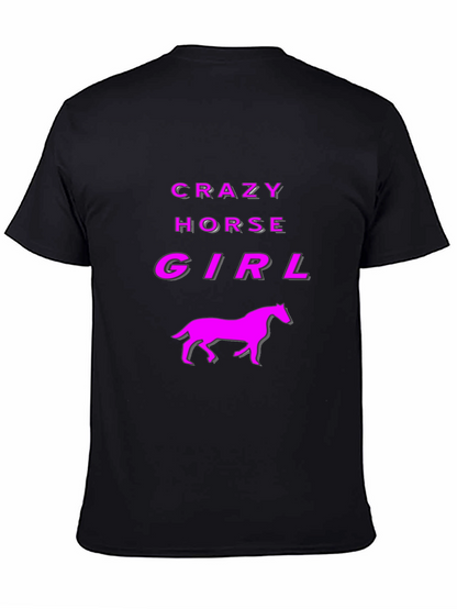 Crazy Horse Girl Graphic Tee - Black
