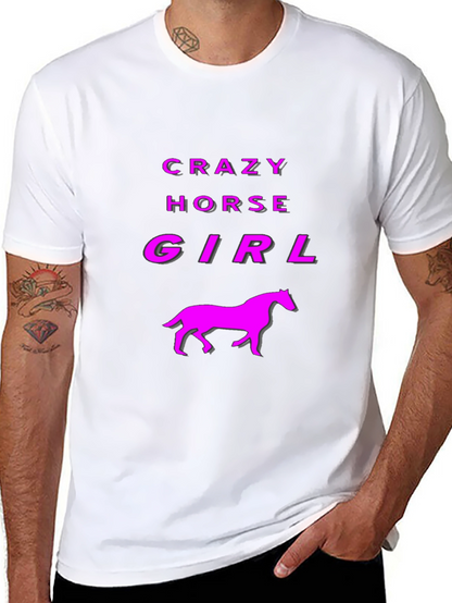 Crazy Horse Girl Graphic Tee - Black