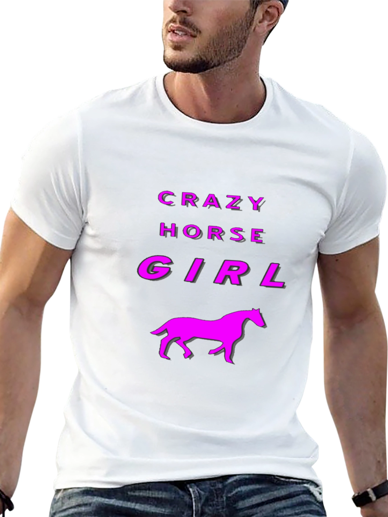Crazy Horse Girl Graphic Tee - Black