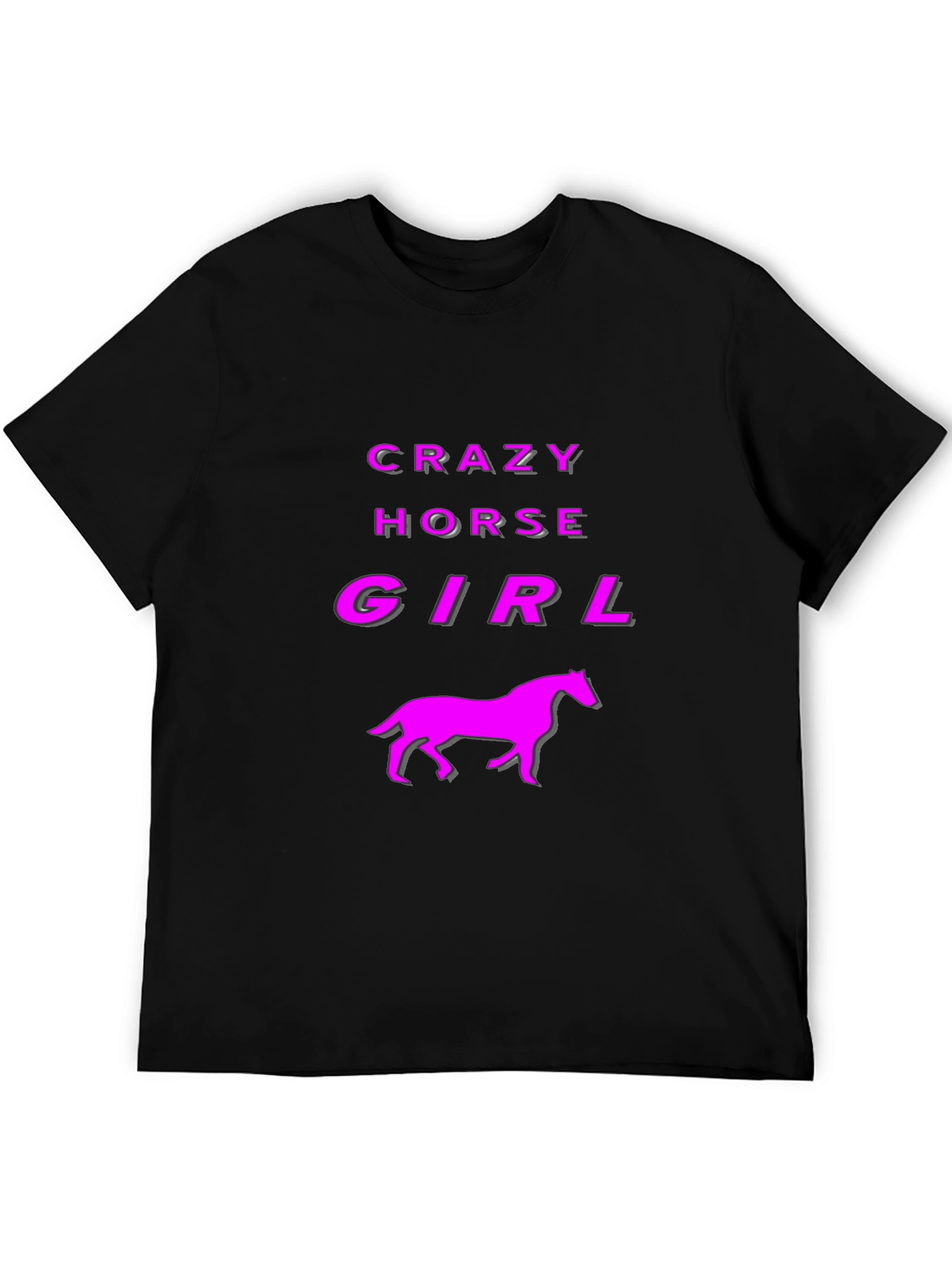 Crazy Horse Girl Graphic Tee - Black