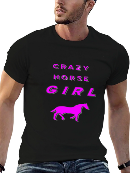 Crazy Horse Girl Graphic Tee - Black