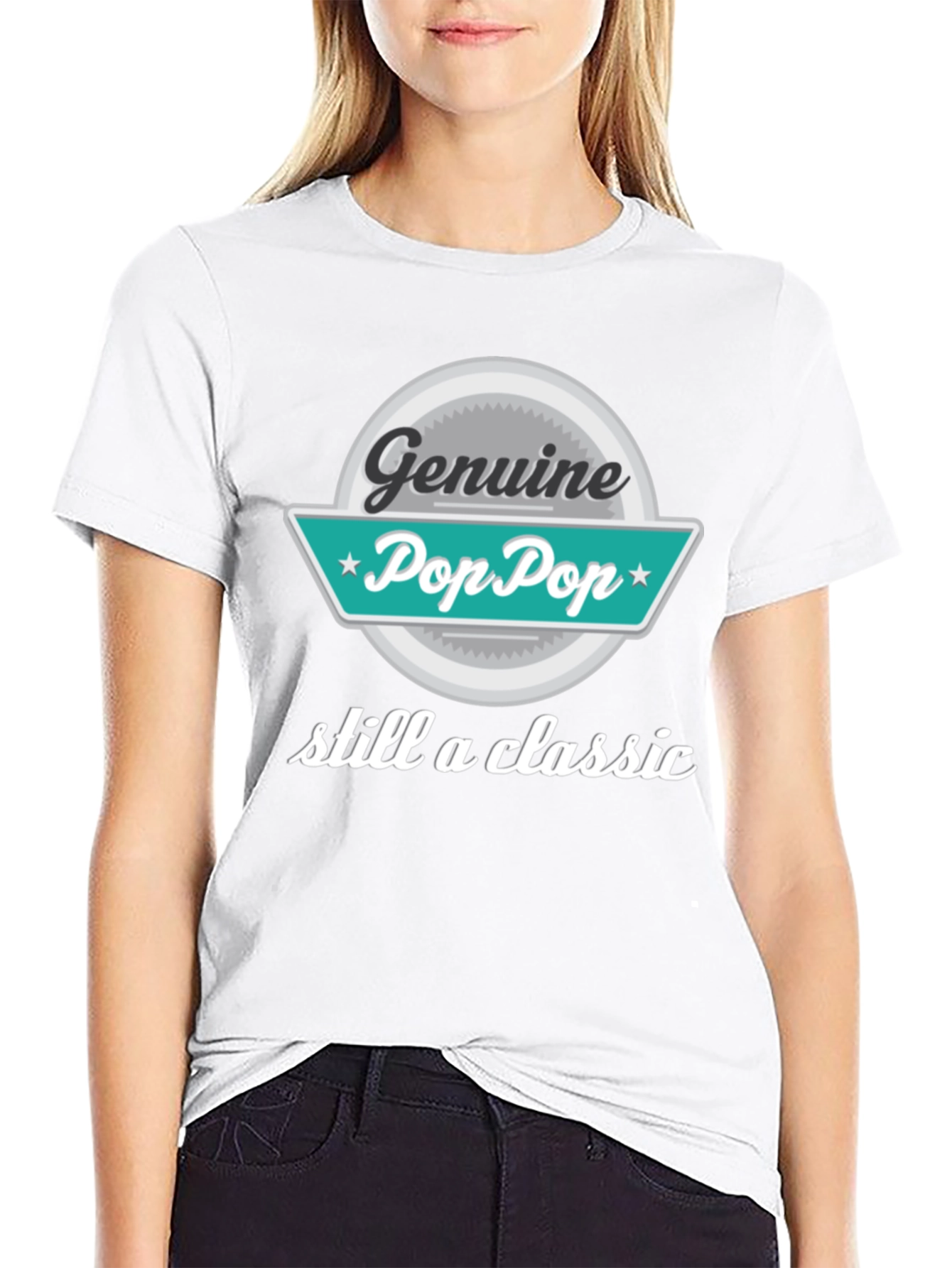 Genuine Pop Pop T-Shirt - Classic Grandpa Style