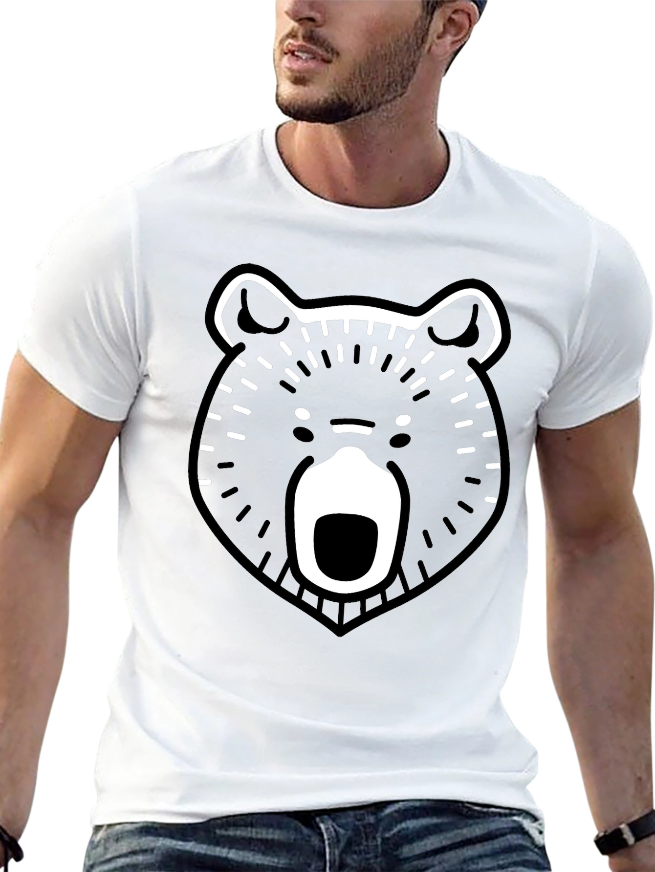 Bear Graphic Black T-Shirt