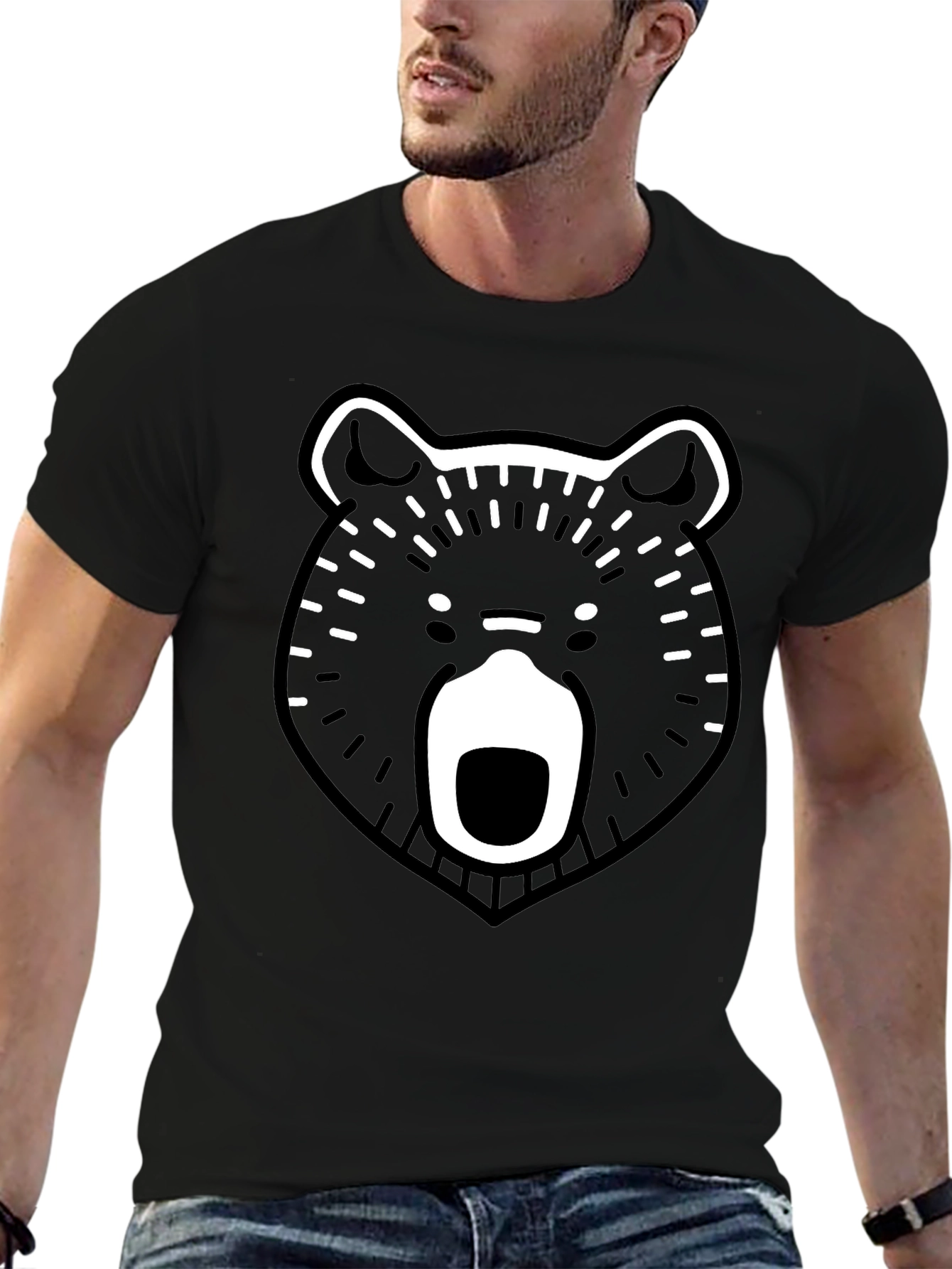 Bear Graphic Black T-Shirt