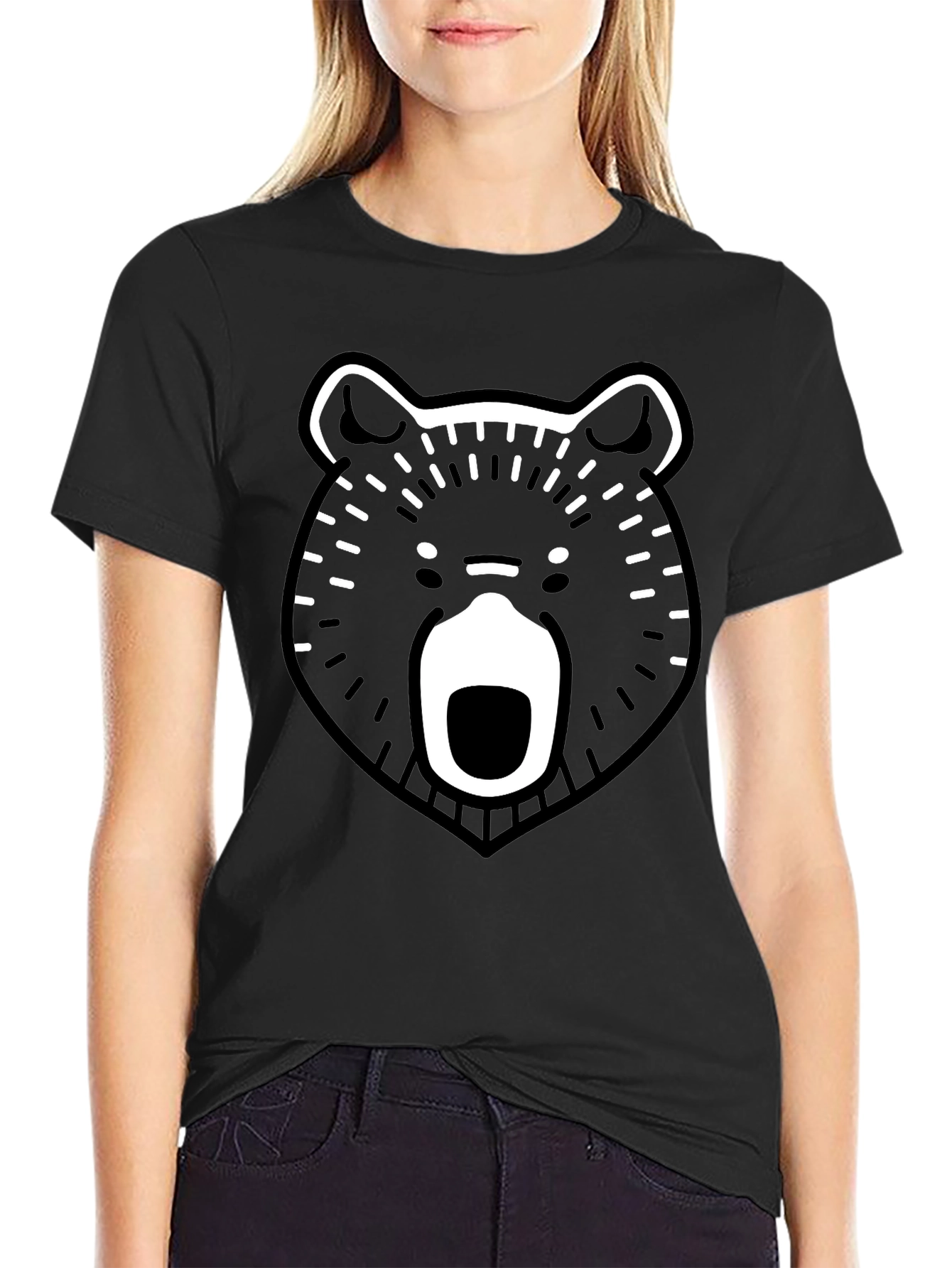 Bear Graphic Black T-Shirt