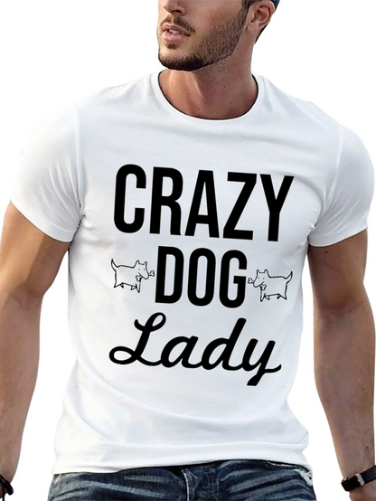 Crazy Dog Lady Black T-Shirt