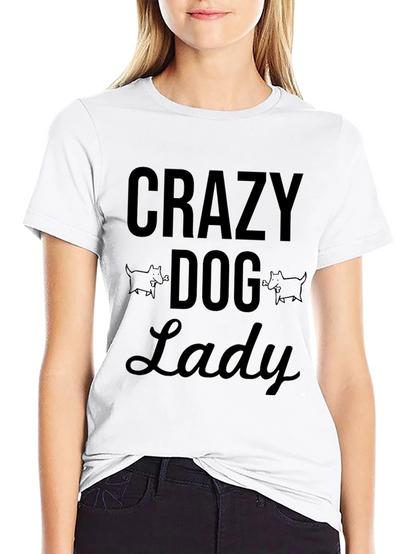 Crazy Dog Lady Black T-Shirt