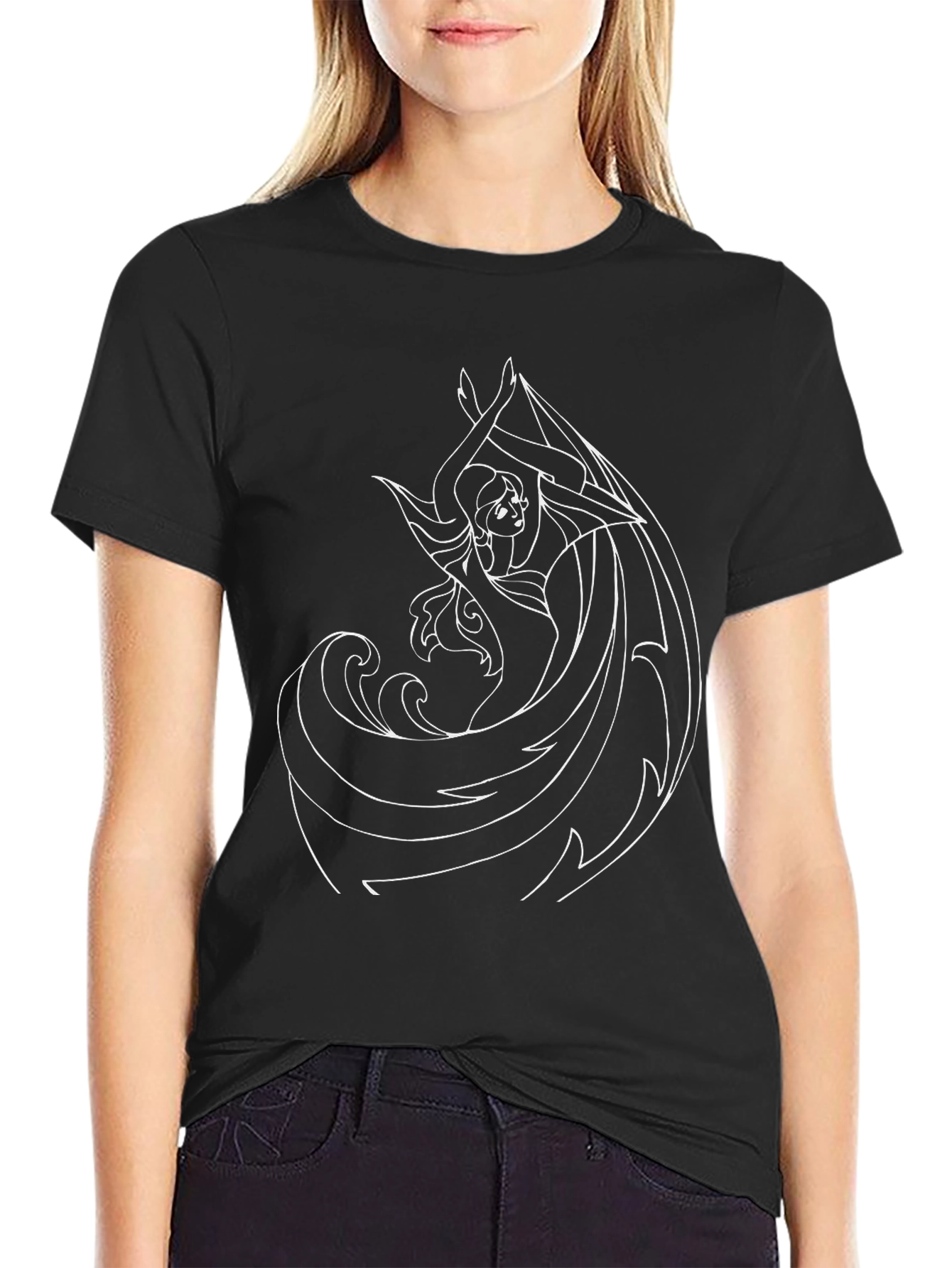 Elsa Graphic Black T-Shirt