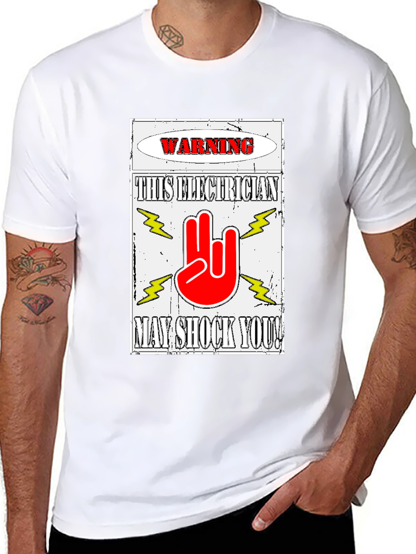 Warning Electrician T-Shirt May Shock You
