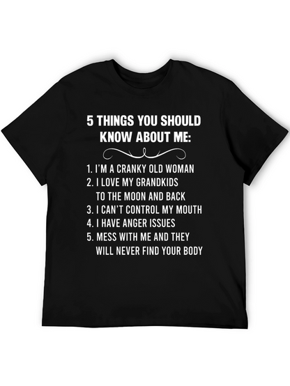 Cranky Old Woman T-Shirt - Humorous Graphic Tee