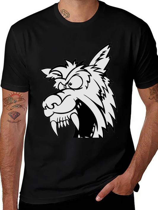 Wolf Graphic Tee - Mens Black Short Sleeve Shirt