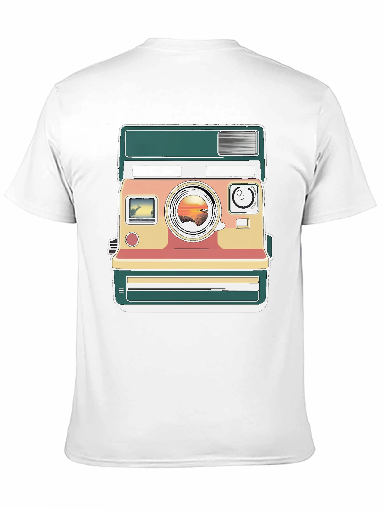 Retro Camera Graphic Tee - Trendy Mens Black T-Shirt