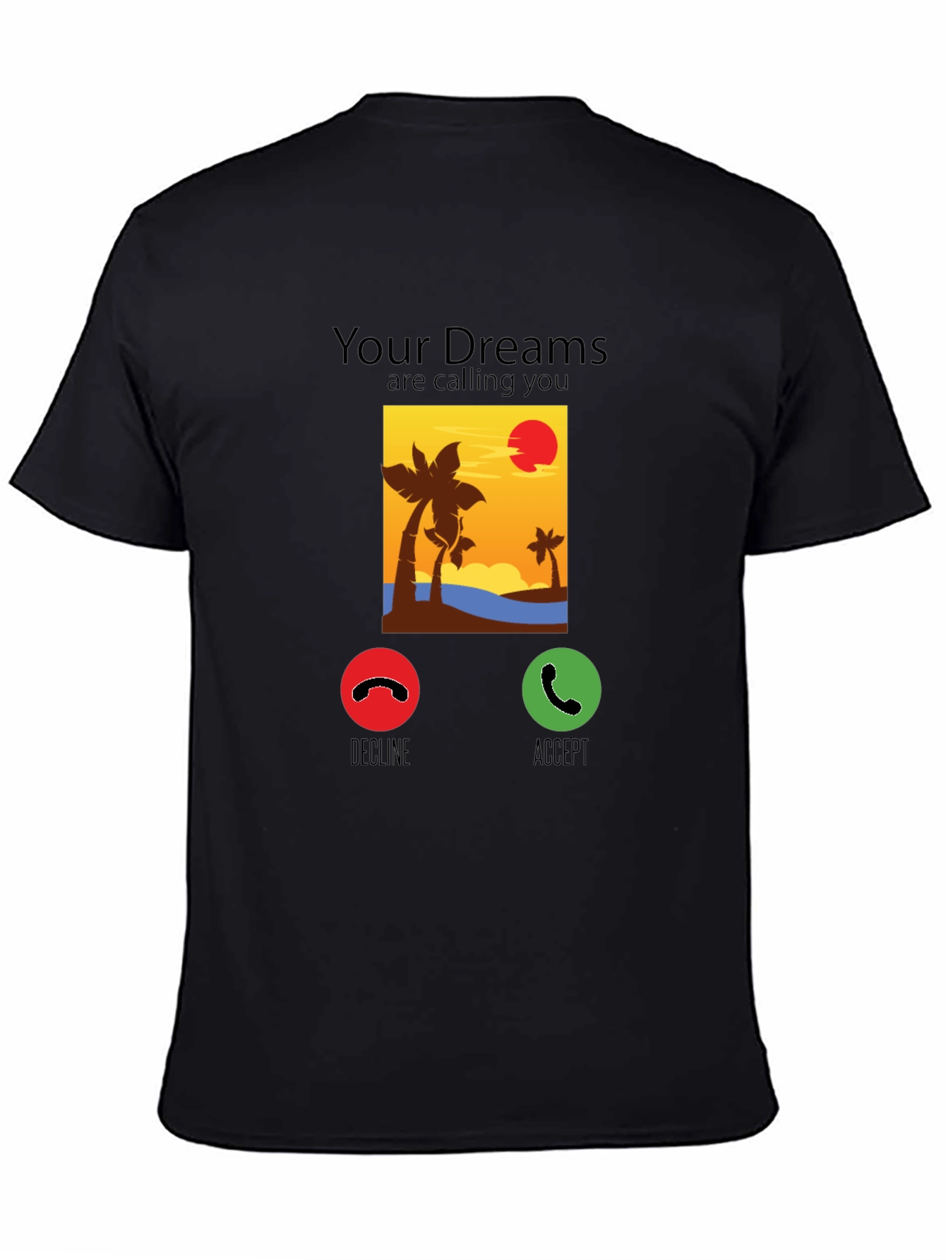 Dream Calling T-Shirt: Beach Sunset Design