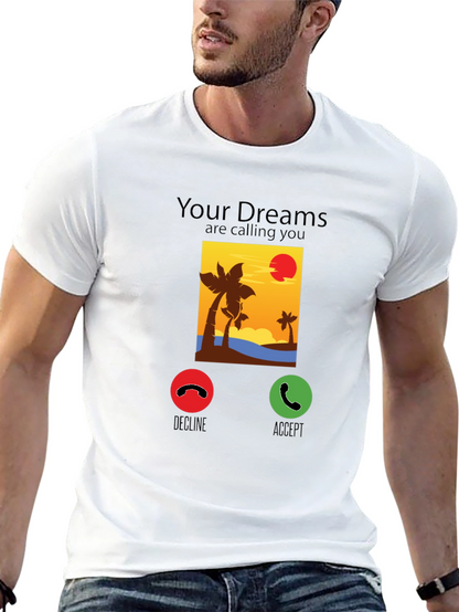 Dream Calling T-Shirt: Beach Sunset Design