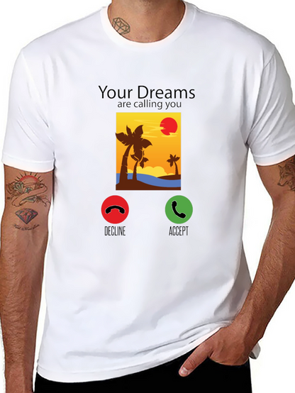 Dream Calling T-Shirt: Beach Sunset Design