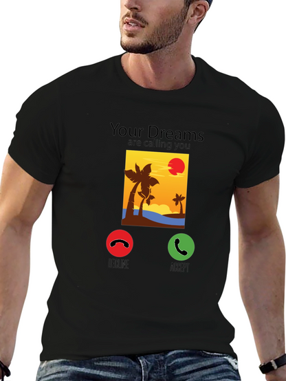 Dream Calling T-Shirt: Beach Sunset Design