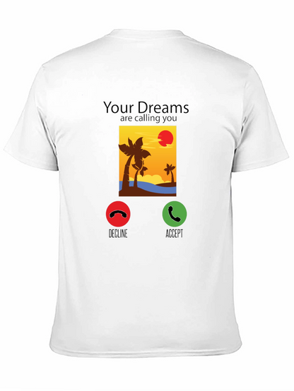 Dream Calling T-Shirt: Beach Sunset Design