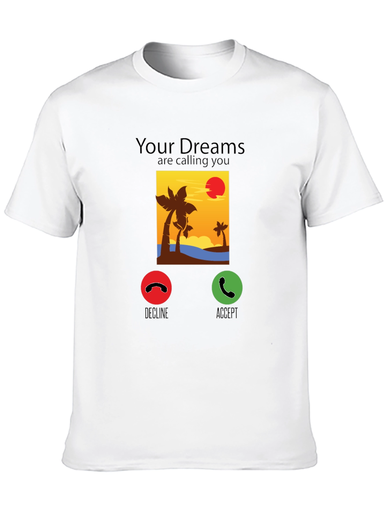 Dream Calling T-Shirt: Beach Sunset Design