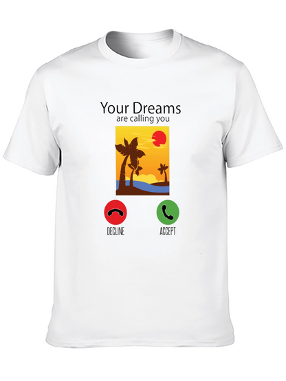 Dream Calling T-Shirt: Beach Sunset Design